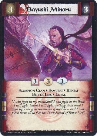 Bayushi Minoru 60 166 Common PotD L5R Path of the Destroyer Bayushi Minoru 60 166 Common PotD L5R Path of the Destroyer