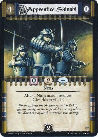 Apprentice Shinobi 138 166 Uncommon PotD L5R Path of the Destroyer Apprentice Shinobi 138 166 Uncommon PotD L5R Path of the Destroyer