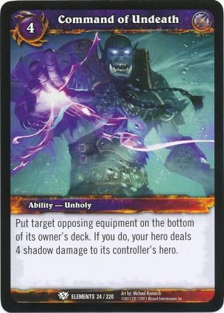 Command of Undeath 24 220 Common WoW War of Elements Command of Undeath 24 220 Common WoW War of Elements