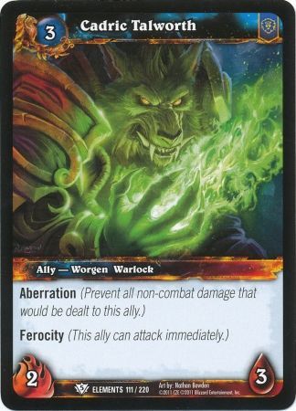 Cadric Talworth 111 220 Common WoW War of Elements Cadric Talworth 111 220 Common WoW War of Elements