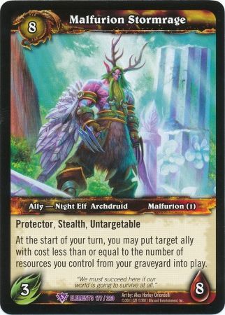 Malfurion Stormrage 177 220 Epic Rare WoW War of Elements Malfurion Stormrage 177 220 Epic Rare WoW War of Elements
