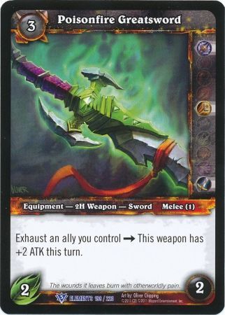 Poisonfire Greatsword 199 220 Rare WoW War of Elements Poisonfire Greatsword 199 220 Rare WoW War of Elements
