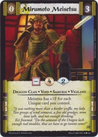 Mirumoto Meisetsu L5R The Harbinger Mirumoto Meisetsu L5R The Harbinger
