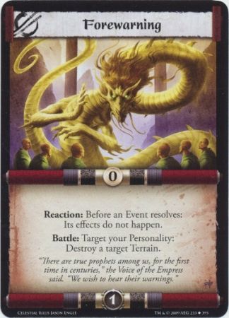 Forewarning 233 395 CE Uncommon Celestial Edition Singles Forewarning 233 395 CE Uncommon Celestial Edition Singles