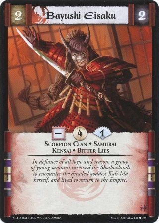 Bayushi Eisaku Experienced 132 395 CE Rare Bayushi Eisaku Experienced 132 395 CE Rare