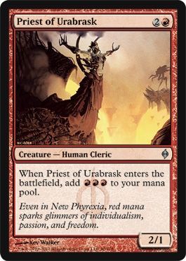 Priest of Urabrask New Phyrexia Singles Priest of Urabrask New Phyrexia Singles
