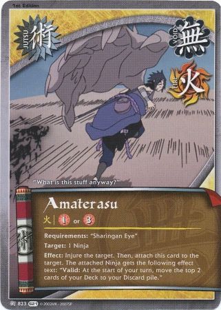 Naruto Cards CCG TCG Amaterasu 823 COMMON COMBINE SHIPPING