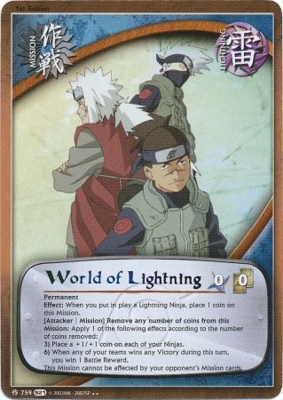World of Lightning 759 Rare Naruto Shattered Truth World of Lightning 759 Rare Naruto Shattered Truth