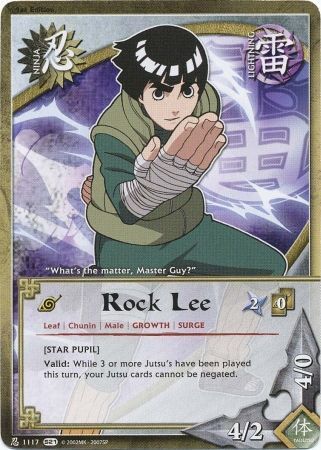 Rock Lee Star Pupil 1117 Common Naruto Shattered Truth Rock Lee Star Pupil 1117 Common Naruto Shattered Truth