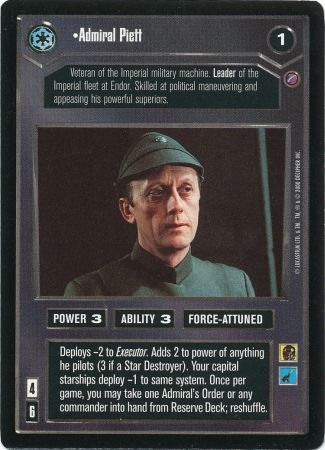 Admiral Piett Rare Star Wars Death Star II Limited Singles Admiral Piett Rare Star Wars Death Star II Limited Singles