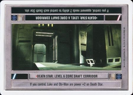 Death Star Level 6 Core Shaft Corridor Light Side Premiere Two Player set Star Wars Enhanced Starter and Anthology Singles Death Star Level 6 Core Shaft Corridor Light Side Premiere Two Player set Star Wars Enhanced Starter and Anthology Singles