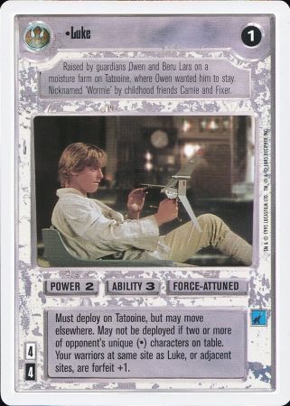 Luke Light Side Premiere Two Player set Star Wars Enhanced Starter and Anthology Singles Luke Light Side Premiere Two Player set Star Wars Enhanced Starter and Anthology Singles