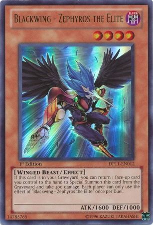 Blackwing Zephyros the Elite DP11 EN012 Ultra Rare 1st Edition Duelist Pack Crow DP11 Blackwing Zephyros the Elite DP11 EN012 Ultra Rare 1st Edition Duelist Pack Crow DP11