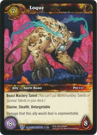 Loque Alliance Hunter 7 28 Rare WoW Alliance Hunter 2011 Singles Loque Alliance Hunter 7 28 Rare WoW Alliance Hunter 2011 Singles