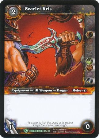 Scarlet Kris Horde Rogue 25 31 Uncommon WoW Horde Rogue 2011 Singles Scarlet Kris Horde Rogue 25 31 Uncommon WoW Horde Rogue 2011 Singles