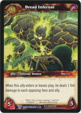 Dread Infernal Horde Warlock 3 28 Rare Dread Infernal Horde Warlock 3 28 Rare