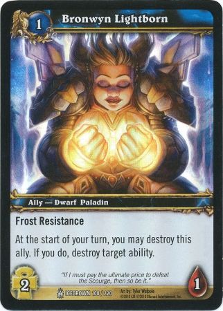 Bronwyn Lightborn Foil Promo Icecrown 100 220 World of Warcraft Promo Singles Bronwyn Lightborn Foil Promo Icecrown 100 220 World of Warcraft Promo Singles