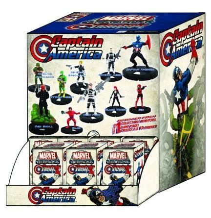 Captain America Gravity Feed Display Box of 24 Packs Marvel Heroclix Heroclix Sealed Product Captain America Gravity Feed Display Box of 24 Packs Marvel Heroclix Heroclix Sealed Product