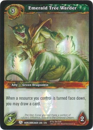 Emerald Tree Warder Foil Promo Worldbreaker 208 270 Emerald Tree Warder Foil Promo Worldbreaker 208 270