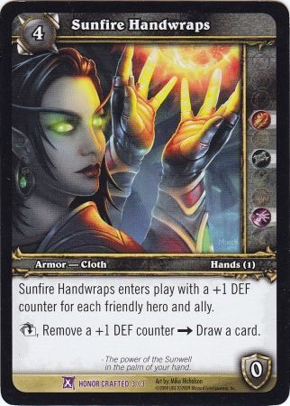 Sunfire Handwraps Honor Crafted 3 3 Promo World of Warcraft Promo Singles Sunfire Handwraps Honor Crafted 3 3 Promo World of Warcraft Promo Singles