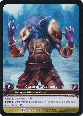Curse of Weakness Extended Art EA Honor 71 208 World of Warcraft Promo Singles Curse of Weakness Extended Art EA Honor 71 208 World of Warcraft Promo Singles