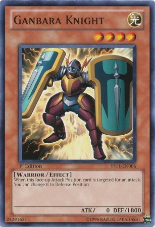 Ganbara Knight YS11 EN006 Common 1st Edition Starter Deck Dawn of the Xyz 1st Edition Singles Ganbara Knight YS11 EN006 Common 1st Edition Starter Deck Dawn of the Xyz 1st Edition Singles