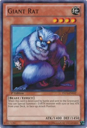 Giant Rat YS11 EN012 Common 1st Edition Giant Rat YS11 EN012 Common 1st Edition