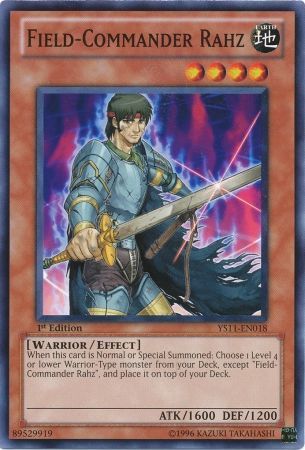 Field Commander Rahz YS11 EN018 Common 1st Edition Field Commander Rahz YS11 EN018 Common 1st Edition