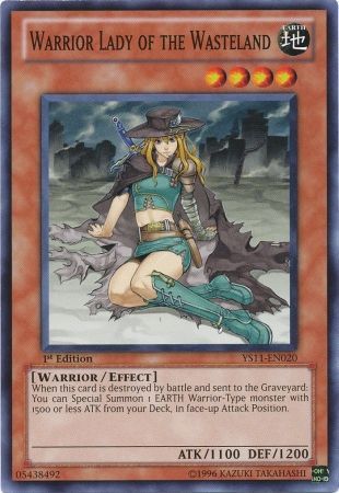 Warrior Lady of the Wasteland YS11 EN020 Common 1st Edition Warrior Lady of the Wasteland YS11 EN020 Common 1st Edition