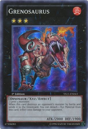 Grenosaurus YS11 EN043 Super Rare 1st Edition Grenosaurus YS11 EN043 Super Rare 1st Edition
