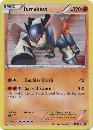 Terrakion 63 98 Holo Rare Terrakion 63 98 Holo Rare