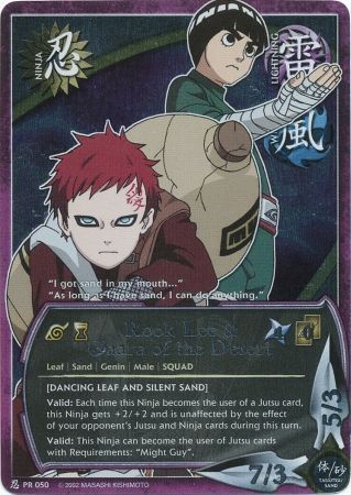 Rock Lee Gaara of the Desert PR050 Promo Naruto CCG Promos Rock Lee Gaara of the Desert PR050 Promo Naruto CCG Promos
