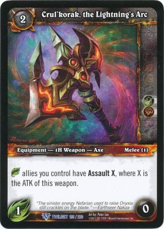 Crul korak the Lightning Arc 195 220 Rare WoW Twilight of the Dragons Crul korak the Lightning Arc 195 220 Rare WoW Twilight of the Dragons