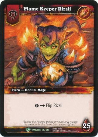 Flame Keeper Rizzli 16 220 Uncommon WoW Twilight of the Dragons Flame Keeper Rizzli 16 220 Uncommon WoW Twilight of the Dragons