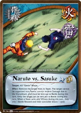 Naruto vs Sasuke M 796 Super Rare Naruto Weapons of War Naruto vs Sasuke M 796 Super Rare Naruto Weapons of War