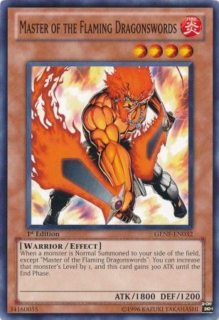 MASTER OF THE FLAMING DRAGONSWORDS GENF-EN032 1st EDITION 2011 SERIES COMMON YTCG