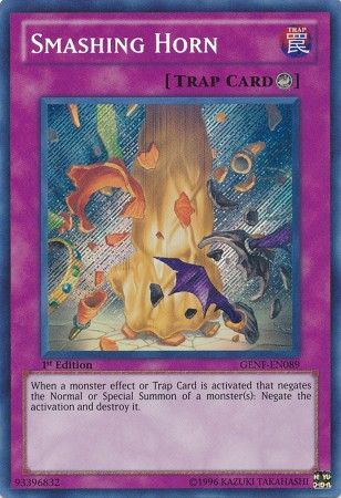 Smashing Horn GENF EN089 Secret Rare 1st Edition Smashing Horn GENF EN089 Secret Rare 1st Edition