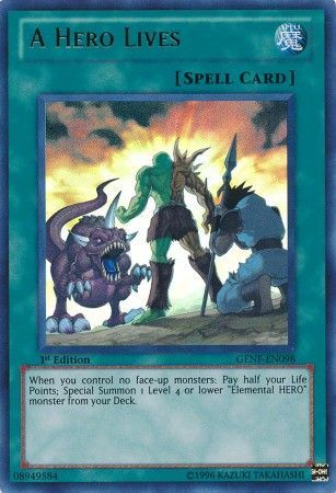 A Hero Lives GENF EN098 Ultra Rare 1st Edition A Hero Lives GENF EN098 Ultra Rare 1st Edition