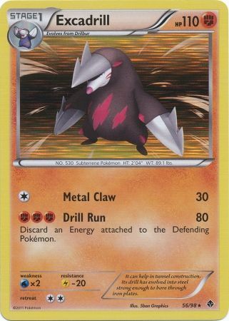 Excadrill 56 98 Holo Rare Black White 2 Emerging Powers Singles Excadrill 56 98 Holo Rare Black White 2 Emerging Powers Singles
