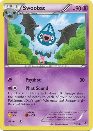 Swoobat 37 98 Rare Black White 2 Emerging Powers Singles Swoobat 37 98 Rare Black White 2 Emerging Powers Singles