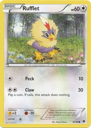 Rufflet 87 98 Common Black White 2 Emerging Powers Singles Rufflet 87 98 Common Black White 2 Emerging Powers Singles