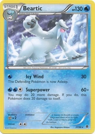 Beartic 31 98 Rare Black White 2 Emerging Powers Singles Beartic 31 98 Rare Black White 2 Emerging Powers Singles