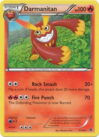 Darmanitan 21 98 Rare Black White 2 Emerging Powers Singles Darmanitan 21 98 Rare Black White 2 Emerging Powers Singles