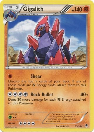 Gigalith 53 98 Rare Black White 2 Emerging Powers Singles Gigalith 53 98 Rare Black White 2 Emerging Powers Singles