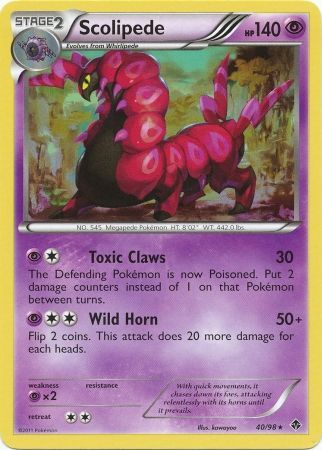 Scolipede 40 98 Rare Black White 2 Emerging Powers Singles Scolipede 40 98 Rare Black White 2 Emerging Powers Singles
