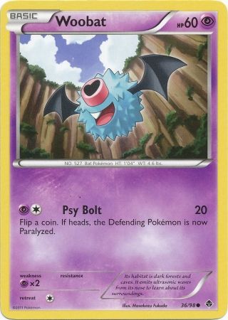 Woobat 36 98 Common Black White 2 Emerging Powers Singles Woobat 36 98 Common Black White 2 Emerging Powers Singles