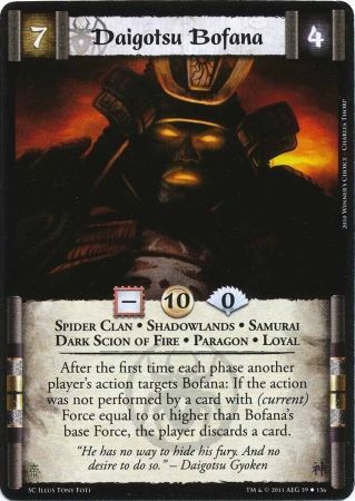 Daigotsu Bofana SC 59 156 Uncommon L5R Second City Daigotsu Bofana SC 59 156 Uncommon L5R Second City
