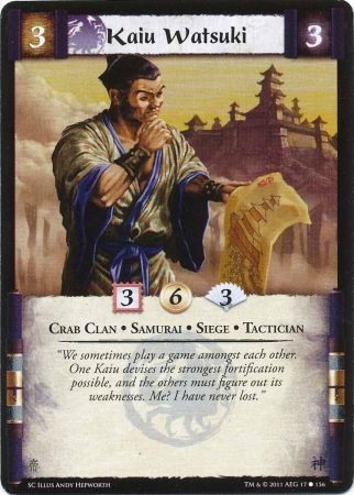 Kaiu Watsuki SC 17 156 Common L5R Second City Kaiu Watsuki SC 17 156 Common L5R Second City
