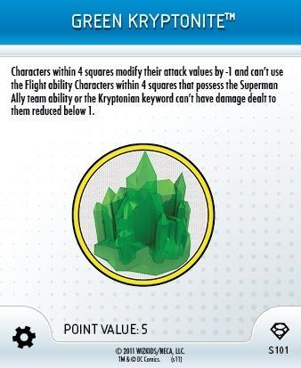 Green Kryptonite S101 Superman DC Heroclix Green Kryptonite S101 Superman DC Heroclix