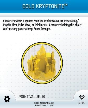 Gold Kryptonite S104 Superman DC Heroclix Gold Kryptonite S104 Superman DC Heroclix